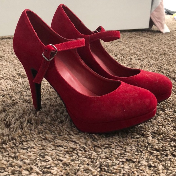 girls red shoes size 2